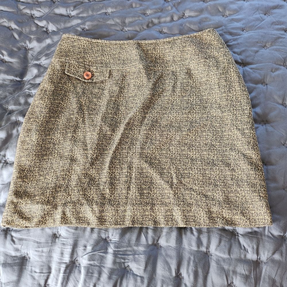 Elegant Green And Gold Women's Skirt
